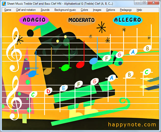 Christmas picture 42 customized by Sheet Music Treble Clef and Bass Clef HN game