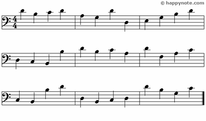 Black Note - 10 Music Notes in Alphabetical notation
