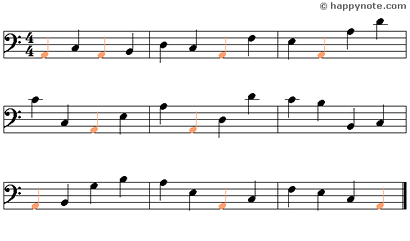 Color Note - 11 Music Notes in Alphabetical notation