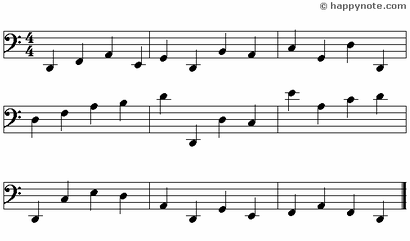 Black Note - 16 Music Notes in Alphabetical notation