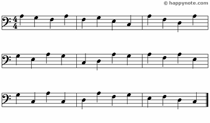 Black Note - 6 Music Notes in Alphabetical notation