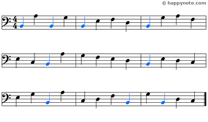 Color Note - 7 Music Notes in Alphabetical notation