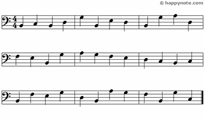 Black Note - 7 Music Notes in Alphabetical notation