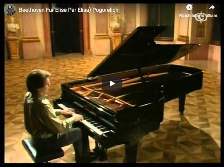 Ivo Pogorelich plays Beethoven's extremely famous piece "Fur Elise"