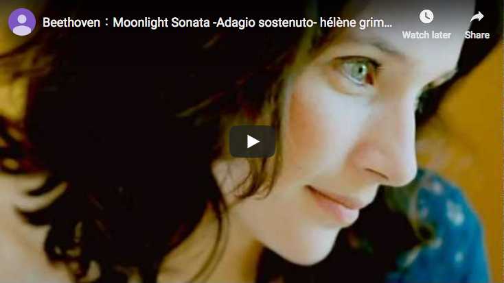 The french pianist Hélène Grimaud plays Beethoven's Moonlight Sonata in c-sharp minor first movement