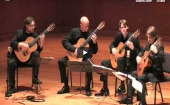 The Georgia Guitar Quartet plays Chopin's Etude Op 10 No 3 in E-Major for piano