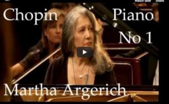 Martha Argerich is playing Chopin's piano concerto No. 1