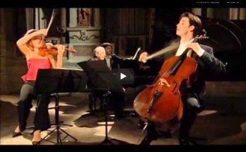 André Previn, Anne-Sophie Mutter, Daniel Müller-Schott play Mozart's trio No 5 in C major