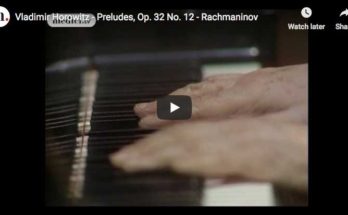 Horowitz plays Rachmaninov's Prelude Op. 32 No 12 in G sol minor