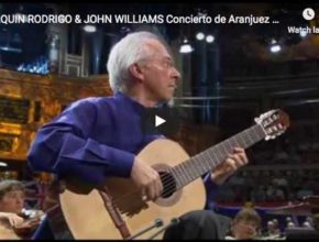 The guitarist John Williams is playing Rodrigo's Concierto de Aranjuez famous second movement, Adagio