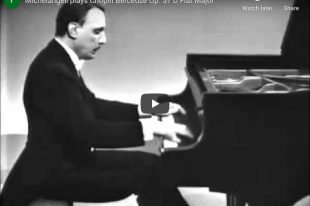 Chopin - Berceuse in D-Flat Major - Michelangeli, Piano