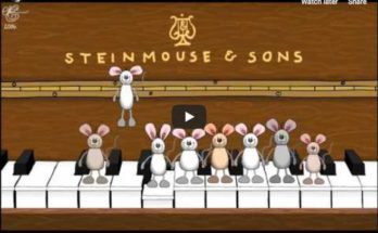 Height mice and one piano to sing and wish an Happy Birthday To You!