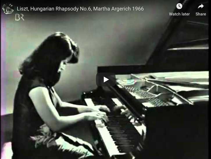 Martha Argerich plays Franz Liszt's Hungarian Rhapsody No 6