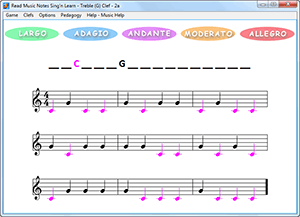 Read Music Notes Sing'n Learn use color music notes for an easy progressive learning