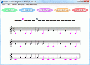 Read Music Notes Sing'n Learn use color music notes for an easy progressive learning