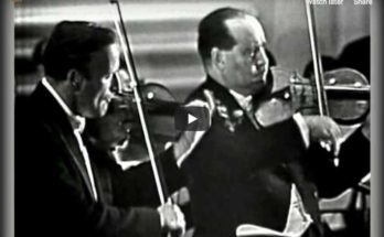 David Oistrakh and Yehudi Menuhin perform Bach's Double Violin Concerto in D minor