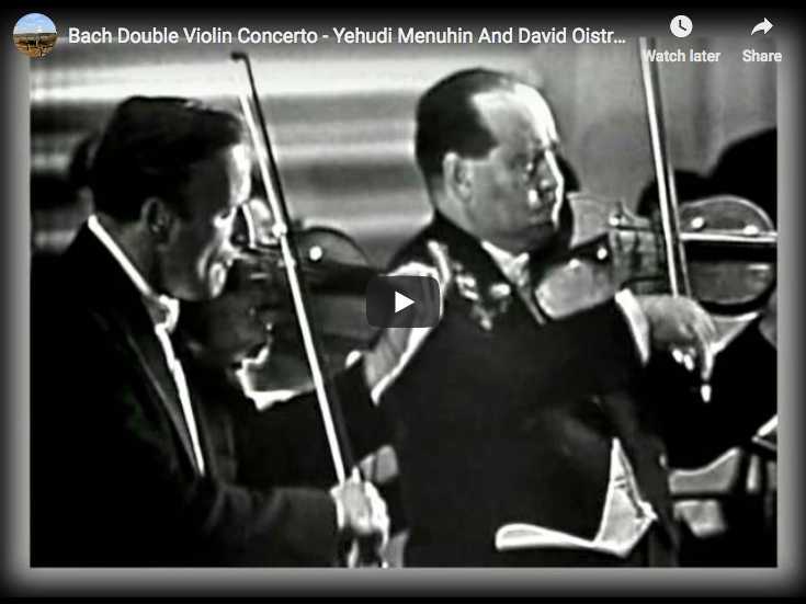 David Oistrakh and Yehudi Menuhin perform Bach's Double Violin Concerto in D minor