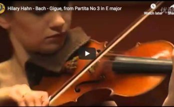 The violinist Hilary Harh performs Bach's Gigue from his Partita No. 3 in E major