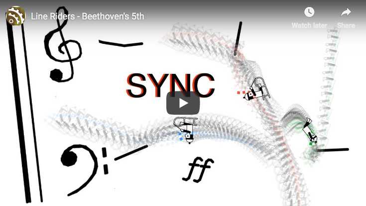 Beethoven's 5th symphony Line Riders