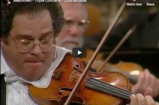 Itzhak Perlman, Daniel Barenboim and Yo-Yo Ma play Beethoven's triple concerto for violin, piano and cello