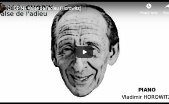 The pianist Vladimir Horowitz performs Chopin's Waltz No. 9 in A-flat major