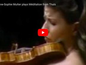 Anne-Sophie Mutter, 13 years old, plays Massenet's Thais meditation, the Berlin Philarmonic Orchestra is conducted by Herbert von Karajan