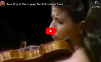 Anne-Sophie Mutter, 13 years old, plays Massenet's Thais meditation, the Berlin Philarmonic Orchestra is conducted by Herbert von Karajan