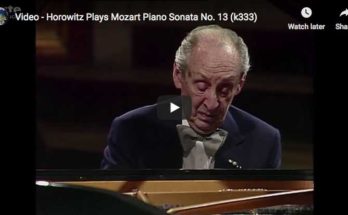 Vladimir Horowitz plays Mozart's Sonata No. 13 in B-flat major for piano