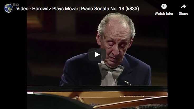 Vladimir Horowitz plays Mozart's Sonata No. 13 in B-flat major for piano