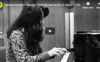 Martha Argerich plays Mozart's Sonata for piano No. 8 in A minor