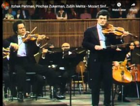 Itzhak Perlman, violin, and Pinchas Zukerman, viola, perform Mozart's Sinfonia Concertante