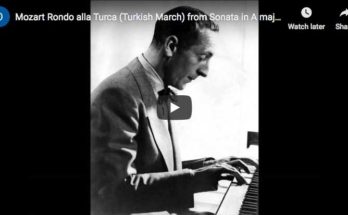 The pianist Vladimir Horowitz performs the third ans last movement from Mozart's Sonata No. 11 in A major, the Turkish March in A minor