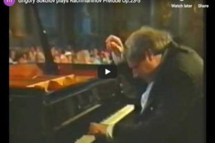 The Russian pianist Grigory Sokolov plays Rachmaninov's prelude Op. 23 No. 5 in G minor