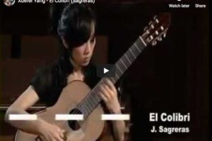 The guitarist Xuefei Yang performs Sagreras' virtuosic piece, El Colibri