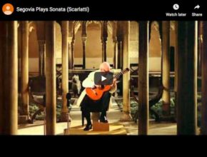 Andrès Segovia is playing Domenico Scarlatti's sonata K 11 in E minor at guitar