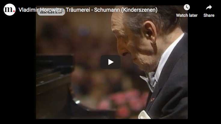 Vladimir Horowitz performs Dreaming (Träumerei), the 7th piece from Robert Schumann's Kinderszenen