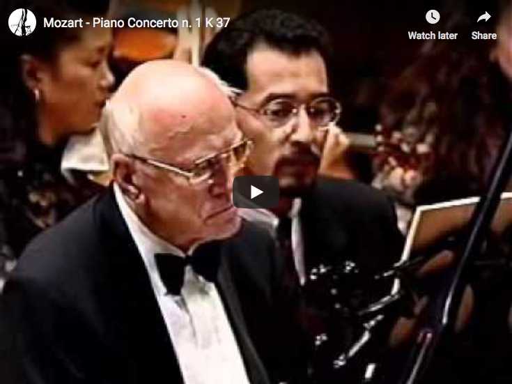 The Russian pianist Sviatoslav Richter performs Mozart's Piano Concerto No. 1 in F major