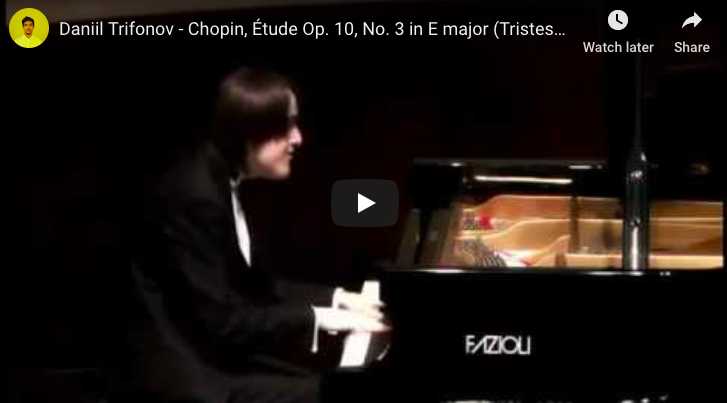 Daniil Trifonov plays Chopin's Etude Op. 10 No. 3 in E-Major for piano
