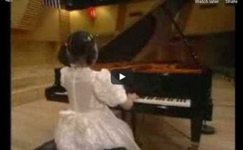 Very young Yuja Wang performs Chopin's Waltz No 7 in C-sharp minor for piano.