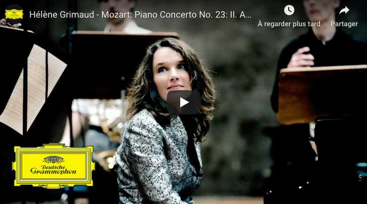 Mozart - Piano Concerto No 23 in A major (Adagio) - Grimaud, Piano