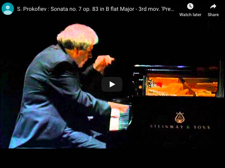 Grigory Sokolov performs the third and last movement from Prokofiev's Sonata No. 7 in B-flat major