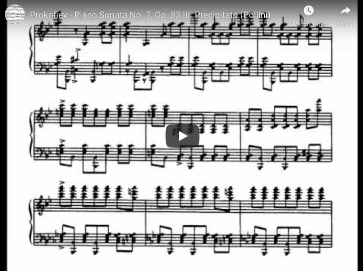 Prokofiev - Sonata No 7, 3rd movement - Pollini, Piano