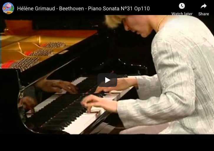 Beethoven - Sonata No 31 in A-Flat Major - Grimaud, Piano