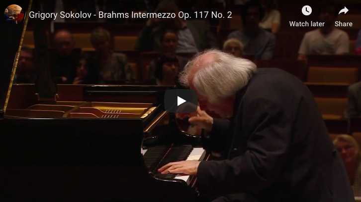 Brahms - Intermezzo Op. 117 No. 2 - Sokolov, Piano