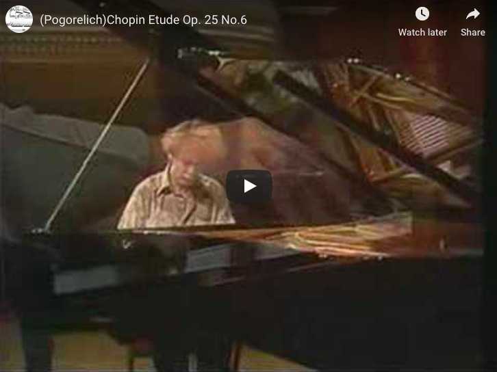 Chopin - Etude Op 25 No 6 - Pogorelich, Piano