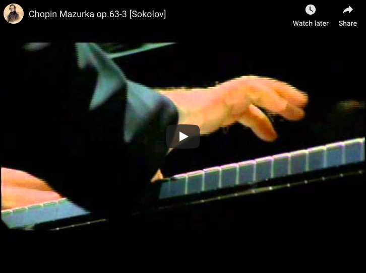 Chopin - Mazurka No 41 in C-Sharp Minor - Sokolov, Piano