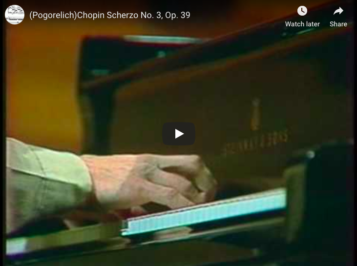 Chopin - Scherzo No 3 in C-sharp minor - Pogorelich, Piano