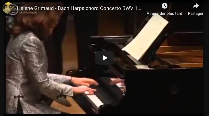 Bach - Harpsichord Concerto No 1 - Grimaud, Piano