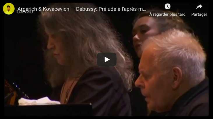 Debussy - Prelude à l'après-midi d'un faune - Argerich & Kovacevich