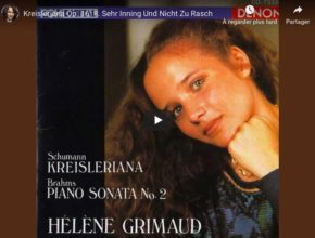 Schumann - Kreisleriana II (Sehr Inning Und Nicht Zu Rasch) - Grimaud, Piano